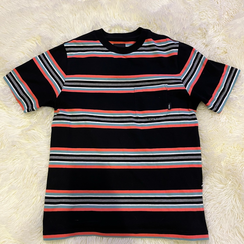 Vans Multicolored Striped T-Shirt Size S